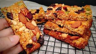 The best healthy energy dessert without sugar flour and eggs Snack bar recipe