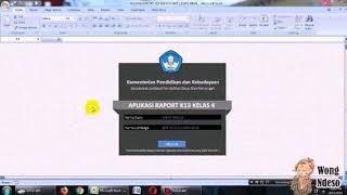 Tutorial aplikasi raport K13 revisi 2018