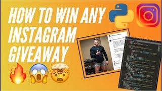 INSTAGRAM GIVEAWAY HACK - Python Web Automation