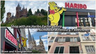 Shop with me Haribo Factory Store + prices Castle and Beethoven  Bonn & Konigswinter Day Trip