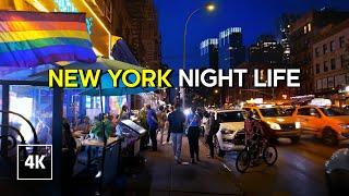 New York Night Walk - Midtown Manhattan Walking Tour 4K