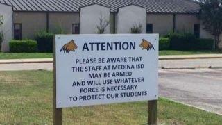 School district posts warnings teachers may be armed