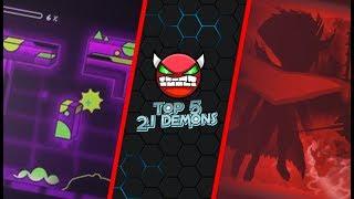 Top 5 Best 2.1 Demons - Geometry Dash New Editing Style