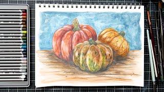 Fall Pumpkin Drawing with Derwent Graphitint Join me for a free class 111524