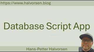 Database Script App