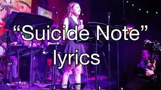 “Suicide Note” cut song from Beetlejuice LYRICS