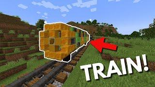 I Built a WORKING TRAIN in Vanilla Minecraft