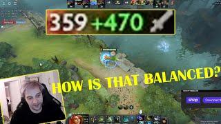 how is that BALANCED? -Arteezy on Universal Hero damage late game being like Tiny
