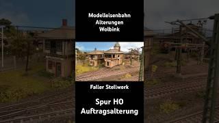 Modelleisenbahn Alterungen Wolbink Spur H0 Faller Stellwerk gealtert patiniert Weathering