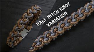 HOW TO MAKE HALF HITCH KNOT VARIATION PARACORD BRACELET PARACORD TUTORIAL DIY.