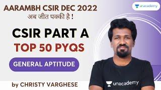 CSIR-NET Sept 2022 Part A - Top 50 PYQs  - 1  General Aptitude  Christy Varghese  CSIR UGC NET