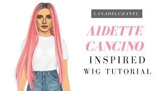 AIDETTE CANCINO Inspired PINK Stardoll Wig Tutorial  LanaDelChanel.