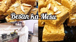 Mazedaar Besan ka Mesu  MashaAllah my father Recipe #fatherrecipe #besankamusu #besankahalwa