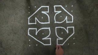 8×8 dots rangoli designs for beginners  latest muggulu designs  thipkyanchi rangoli  dots kolam