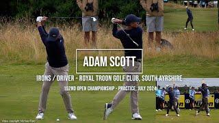 Adam Scott Golf Swing Driver & Irons - Royal Troon South Ayrshire Scotland July 2024.