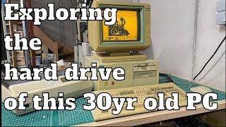 Exploring the hard drive of this 30yr old PC
