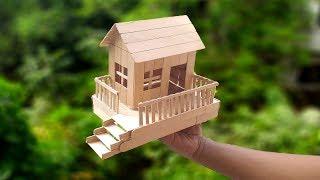 DIY  Modern House making with popsicle sticks  Easy house making for small pet with popsicle