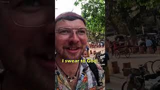 Foreigner Chased by Indian Beggars in Delhi