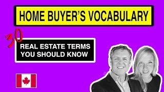 HOME BUYERS VOCABULARY REAL ESTATE TERMS YOU SHOULD KNOW