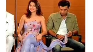 Ranbir playing with Anushka dress