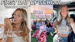 GRWM  5AM MORNING ROUTINE *first day of SENIOR YEAR vlog*