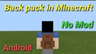 Back pack in Minecraft no mod command block creation