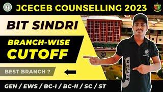 BIT Sindri Cutoff 2023  For all Branches  Gen  EWS  BC-I  BC-II  SC  ST  #jee #bitsindri