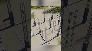Simulasi tahap bangun rumah 2 lantai #shorts #arsitektur #bangunrumah #desainrumah