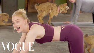 Sophie Turner Tries Goat Yoga  Vogue