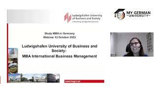 Ludwigshafen University of Business and Society  MBA International Business Management