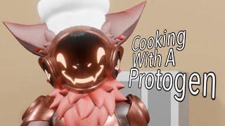 cooking with a protogen BLENDER ANIMATION