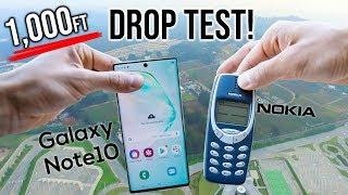Samsung Galaxy Note 10 Drop Test from 1000FT VS Nokia 3310 - in 4K