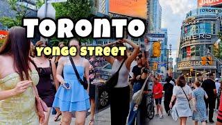 Toronto  Saturday Yonge Street Downtown Walking Tour Canada 4k