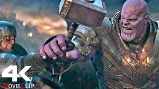 Iron Man  Thor & Captain America Vs Thanos Fight Scene Hindi - Avengers Endgame Movie CLIP 4K HD