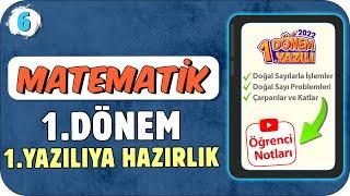 6.Sınıf Matematik 1.Dönem 1.Yazılıya Hazırlık  #2023