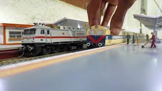 Memu Toy Train Arrival & Departure in HO Scale layout ● Indian Railway Models
