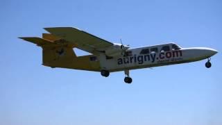 Trislander Landing Alderney Airport EGJA Channel Islands Aurigny Air Service