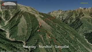 Naranag - Nundkol – Gangabal ∆ hiking trails ∆ 3d-trail.comindia