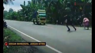 Viral Aksi Nekat Remaja Mengadang Truk Telan Korban Jiwa