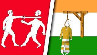 Flags in Style of Benin Empire  Flag Animation