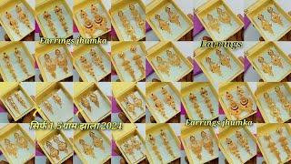 latest gold jewellery designs earrings jhumka  gold heavy jhumka earrings designs 2024