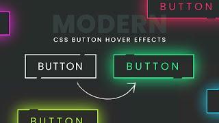 Modern CSS Glowing Button Hover Effects  Html CSS Tutorial