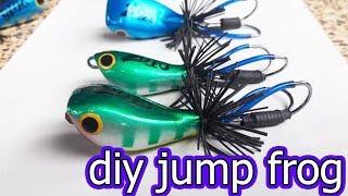 Diy jump frog lure step by step very easy l Making Hammerhead Jump Frog Handmade l fishing in thai