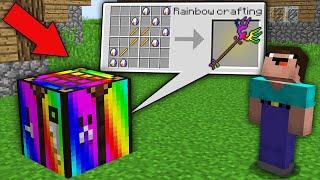 Minecraft NOOB vs PRO HOW NOOB CRAFTED RAINBOW TRIDENT IN THIS BIGGEST CRAFTING TABLE?100% trolling