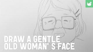 Learn how to draw manga easily Draw an nice old woman