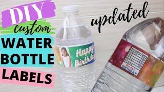 HOW TO MAKE YOUR OWN CUSTOM WATER BOTTLE LABELS FREE ON CANVA Updated  Slower Tutorial