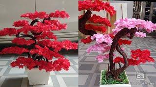 hiasan meja pohon sakura  awesome homemade Sakura bonsai