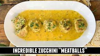 INCREDIBLE Zucchini Meatballs  Spanish-Style in Onion Sauce