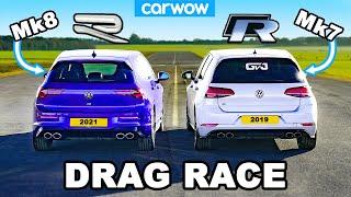 VW Golf R Mk8 v Mk7.5 DRAG RACE