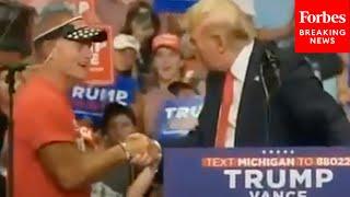 WATCH Donald Trump Invites Audience Member Up Onto Stage During Campaign Event